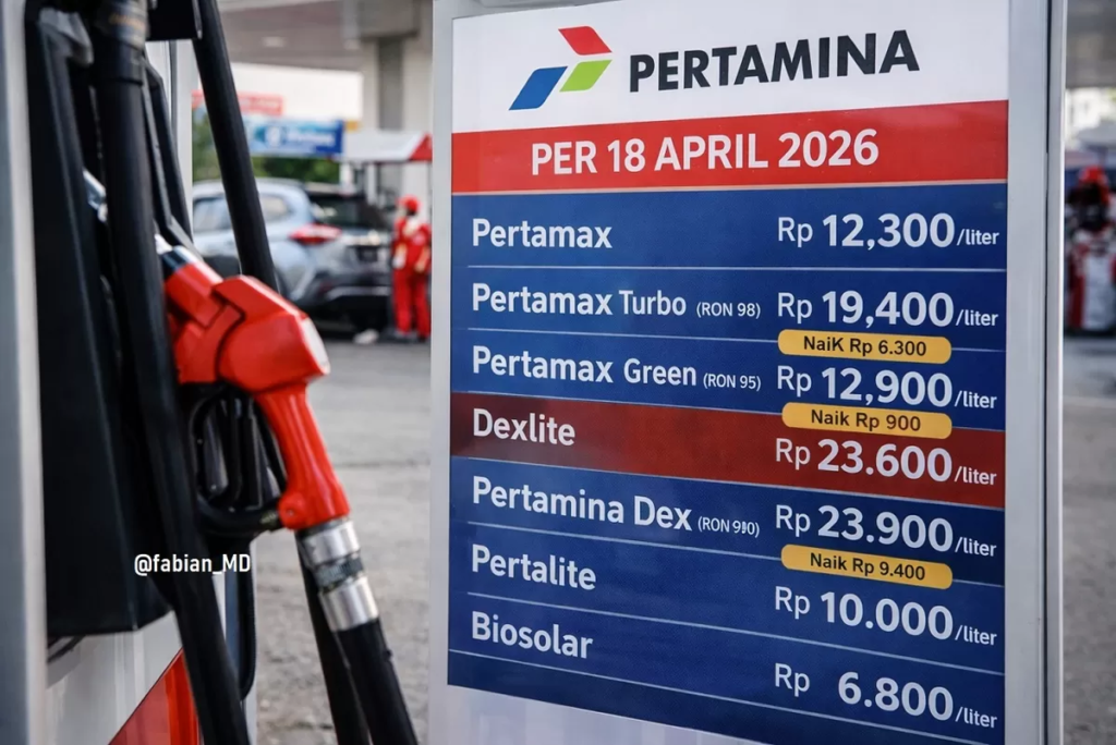 3 Jenis BBM Pertamina Naik 18 April, Dexlite Tembus Rp23.600