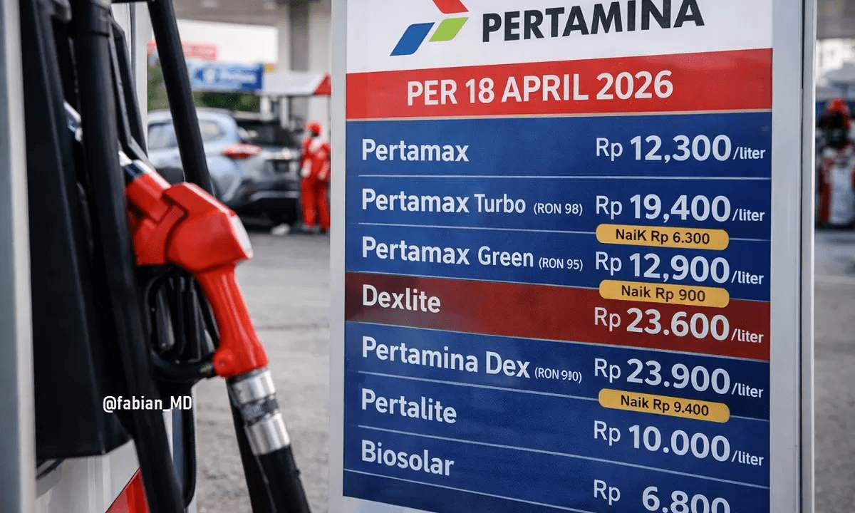 3 Jenis BBM Pertamina Naik 18 April, Dexlite Tembus Rp23.600